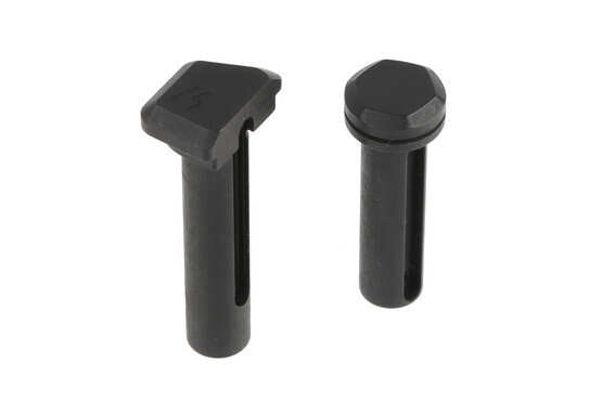 The Strike Industries enhanced takedown and pivot pins are anodized black